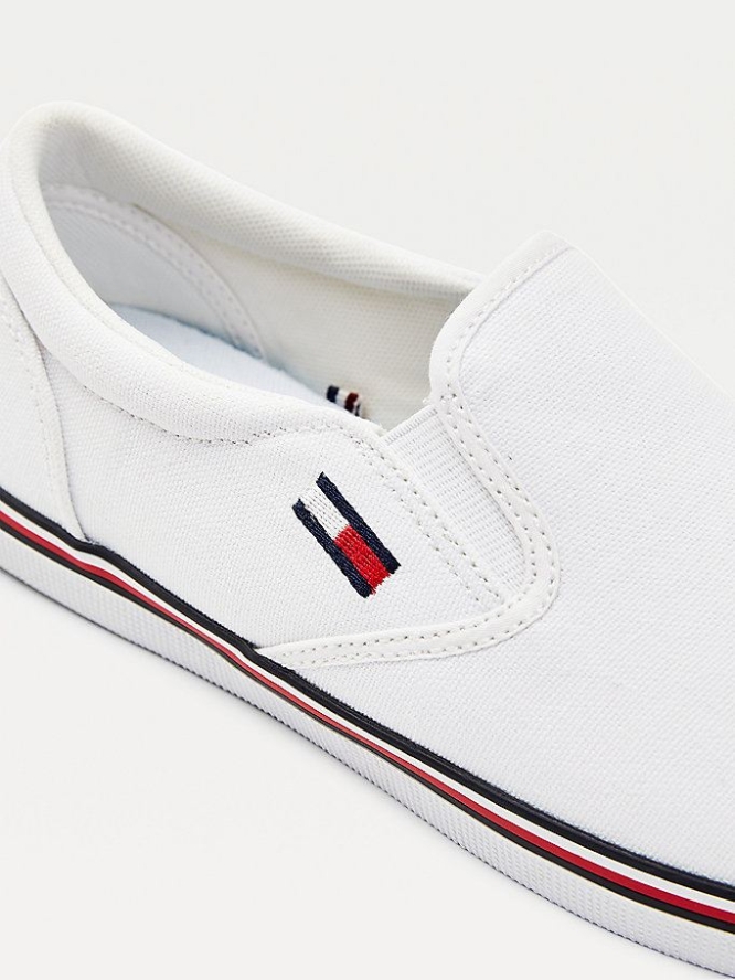 Tommy Hilfiger Essential Slip-On Sneakers Damen Weiß | AT056CTNL