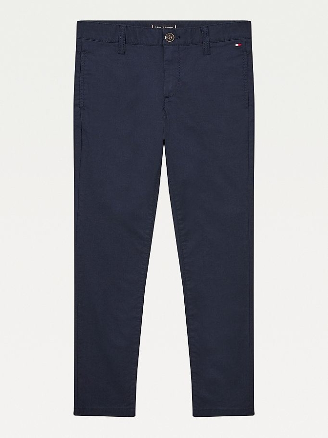 Tommy Hilfiger Essential TH Flex Schlank Chino-hosen Kinder Hellnavy | AT438WIZP