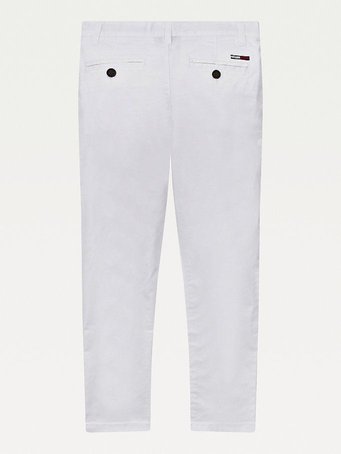 Tommy Hilfiger Essential TH Flex Schlank Chino-hosen Kinder Weiß | AT895LKWB