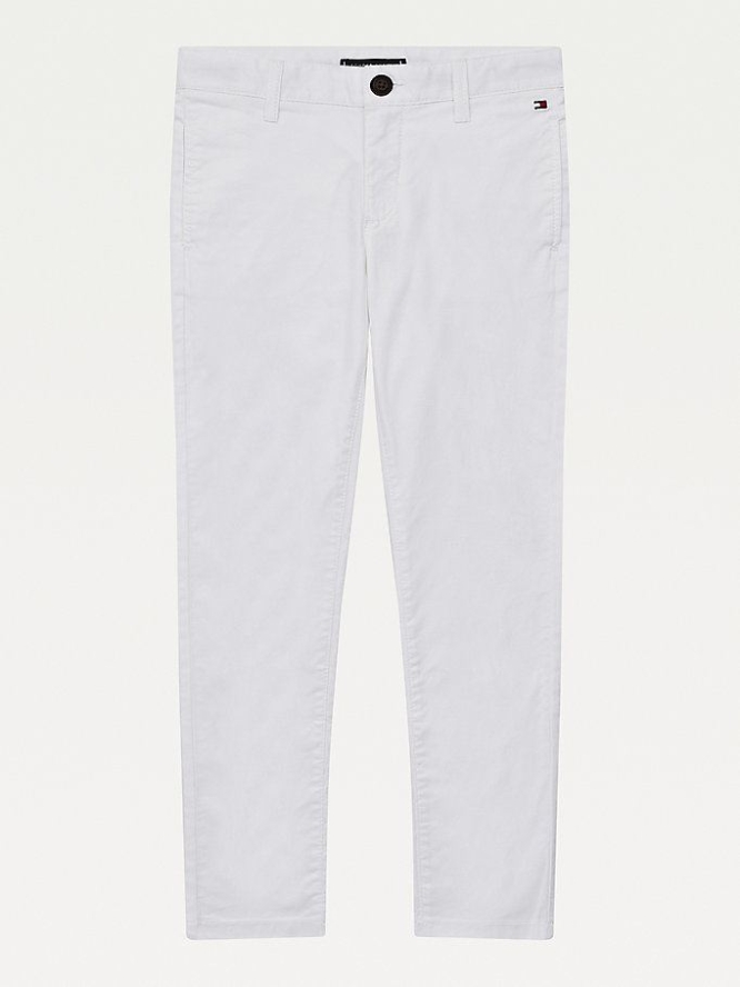 Tommy Hilfiger Essential TH Flex Schlank Chino-hosen Kinder Weiß | AT895LKWB