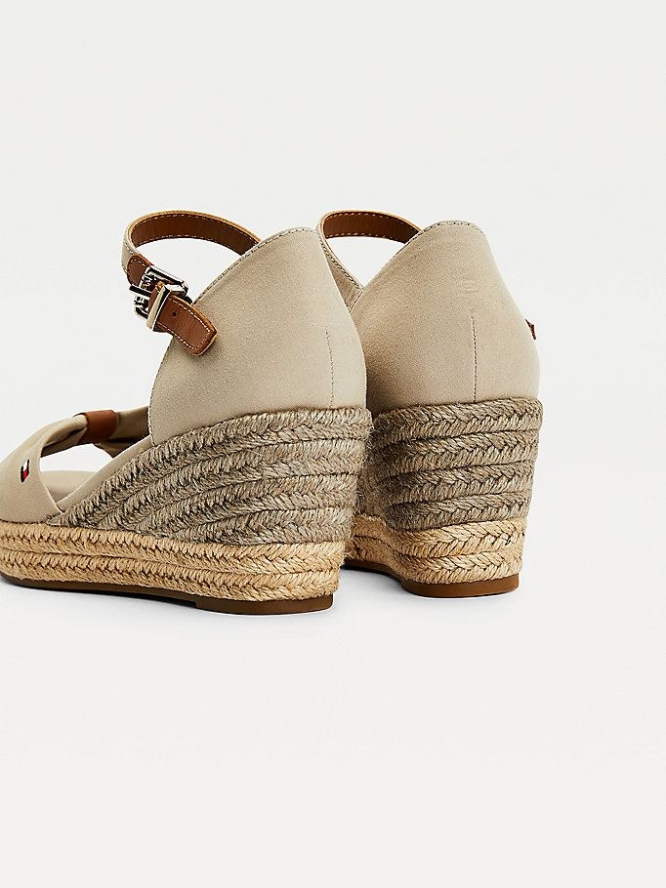 Tommy Hilfiger Essential Wedge Keilabsatz Sandalen Damen Grau | AT207YVMD