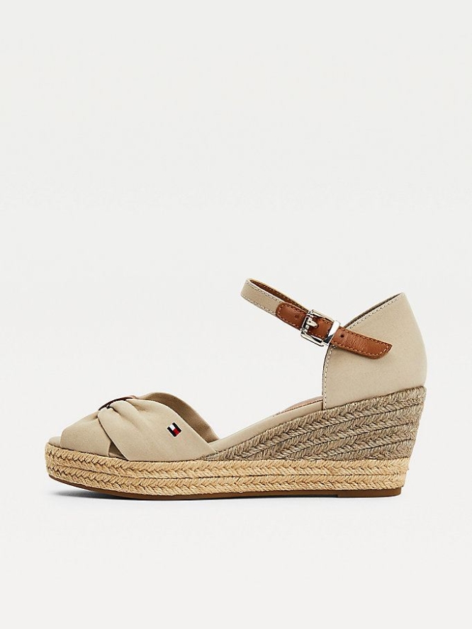 Tommy Hilfiger Essential Wedge Keilabsatz Sandalen Damen Grau | AT207YVMD