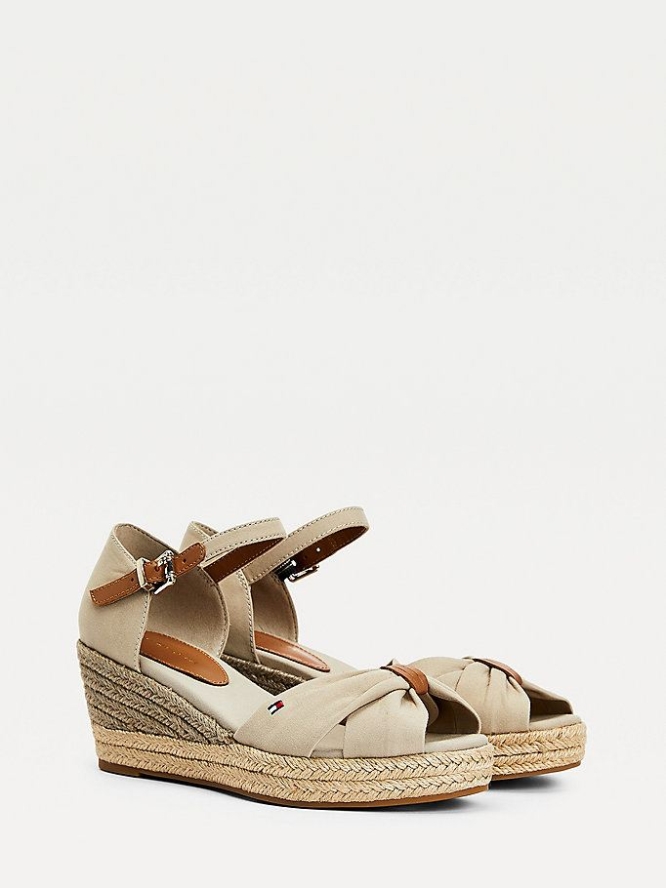 Tommy Hilfiger Essential Wedge Keilabsatz Sandalen Damen Grau | AT207YVMD