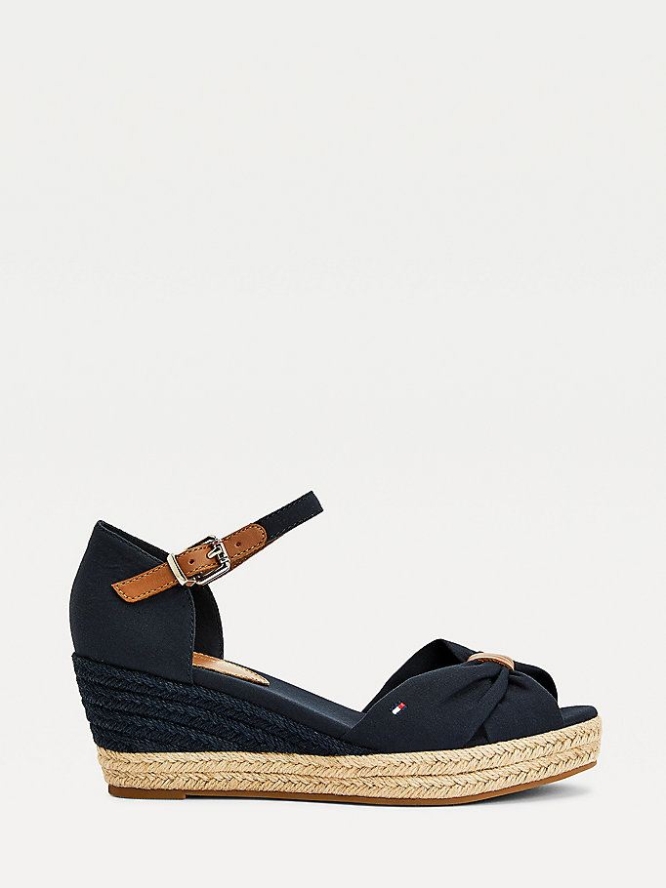 Tommy Hilfiger Essential Wedge Keilabsatz Sandalen Damen Dunkelblau | AT572CHLB