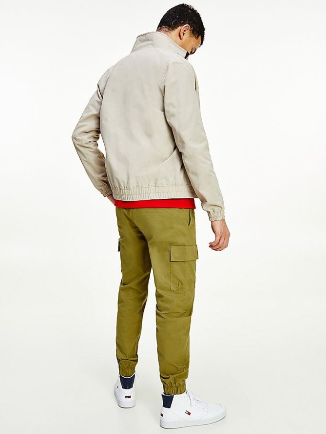 Tommy Hilfiger Essential Zip-Thru Bomber Jacke Herren Beige | AT679SIMP