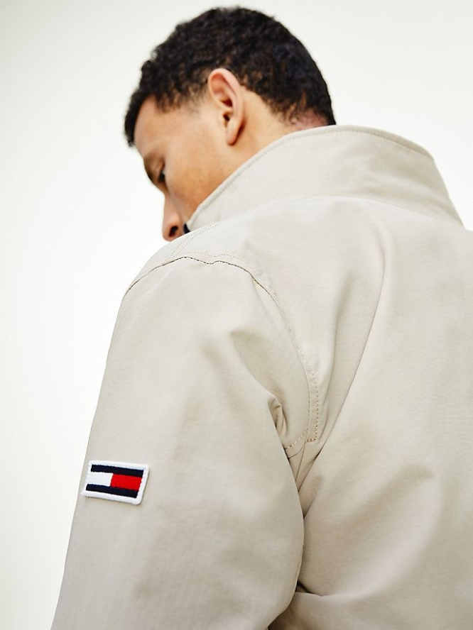 Tommy Hilfiger Essential Zip-Thru Bomber Jacke Herren Beige | AT679SIMP