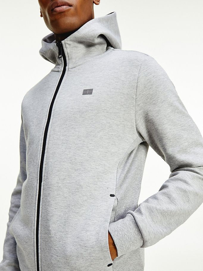 Tommy Hilfiger Essential Zip-Thru Hoodie Herren Grau | AT297NTOA