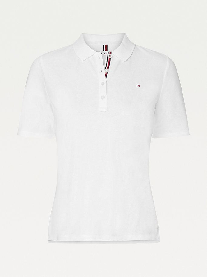 Tommy Hilfiger Essentials Curve Polo Shirts Damen Weiß | AT736JKOC