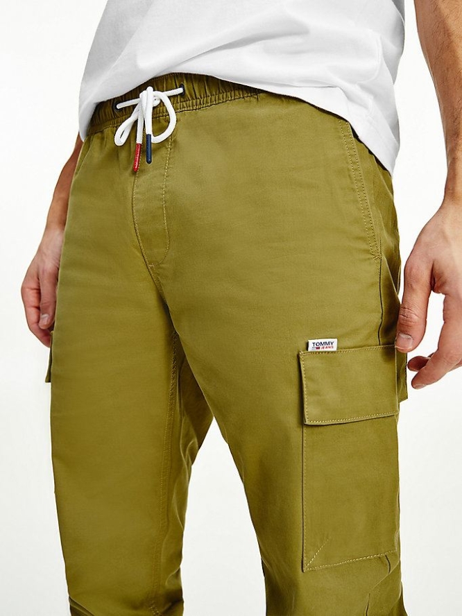 Tommy Hilfiger Ethan Gerade Cargo Pocket Jogginghose Herren Olivgrün | AT513RVZS