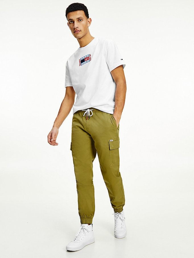 Tommy Hilfiger Ethan Gerade Cargo Pocket Jogginghose Herren Olivgrün | AT513RVZS