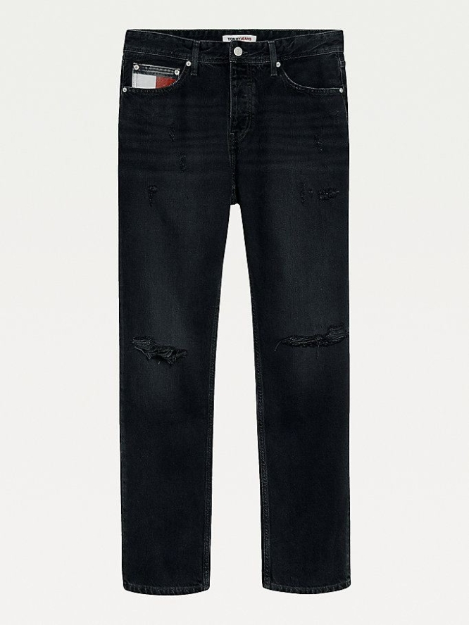 Tommy Hilfiger Ethan Relaxed Distressed Jeans Herren Schwarz | AT982AXRG