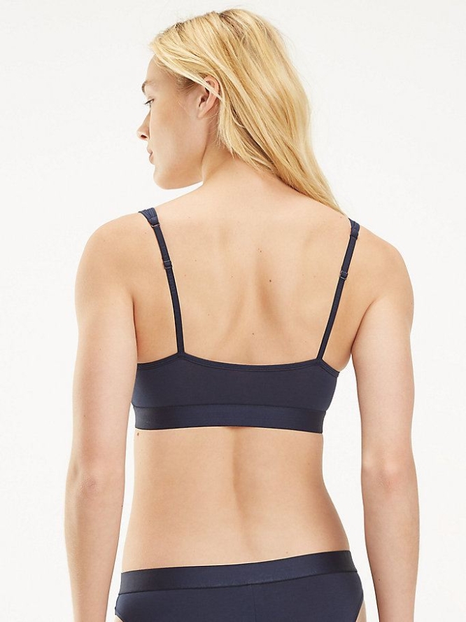 Tommy Hilfiger Flag Band Bralette Unterwäsche Damen Navy | AT953DLRT