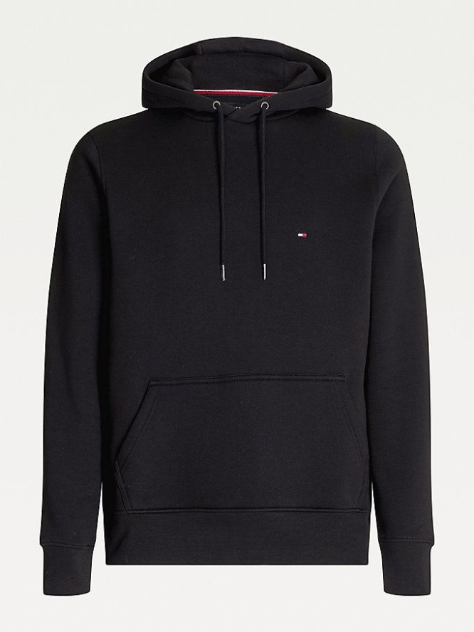 Tommy Hilfiger Flag Embroidery Hoodie Herren Schwarz | AT568PBST