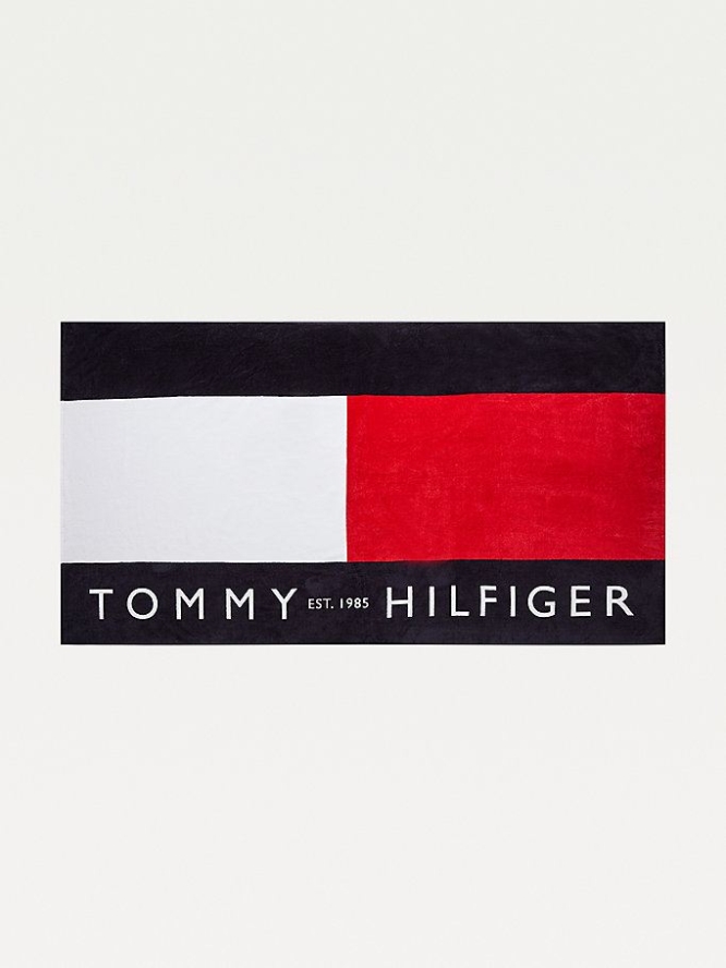 Tommy Hilfiger Flag Logo Towel Bademode Herren Blau | AT035TIZN