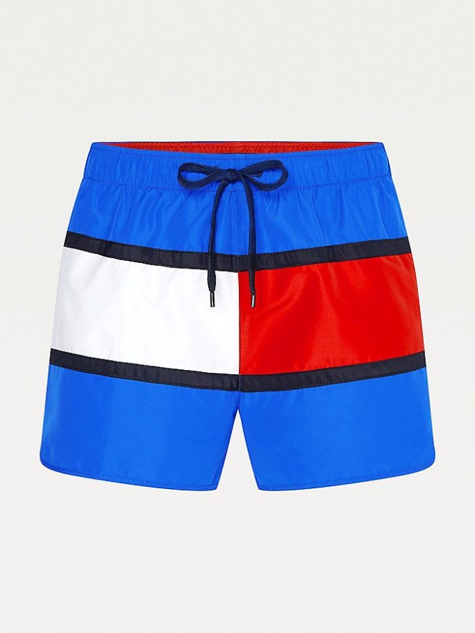 Tommy Hilfiger Flag Runner Swim Bademode Herren Blau | AT730PXSG