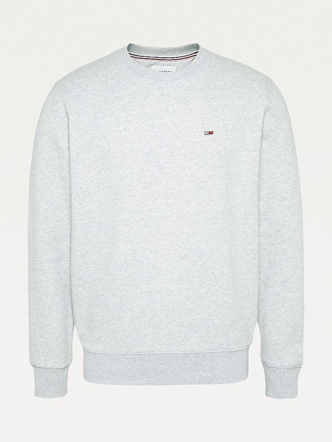 Tommy Hilfiger Fleece Crew Neck Sweatshirts Herren Grau | AT429WNUK