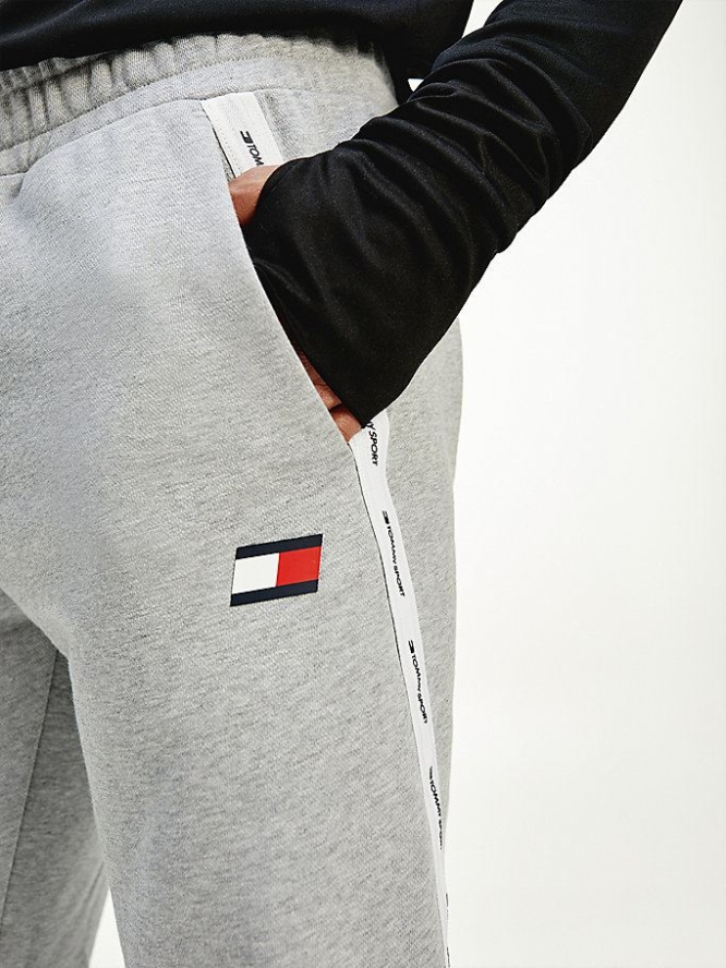 Tommy Hilfiger Fleece Cuffed Leg Jogginghose Herren Grau | AT814UJKP