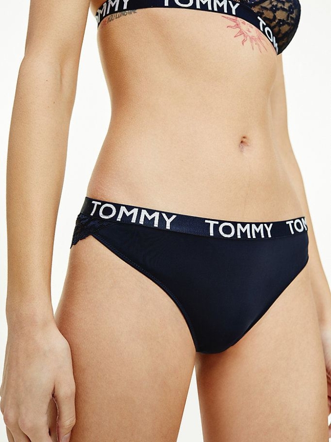 Tommy Hilfiger Floral Spitze Briefs Unterwäsche Damen Dunkelblau | AT890HOFL