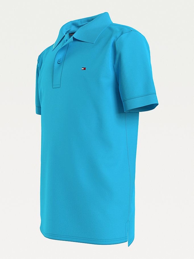 Tommy Hilfiger Garment Dyed Organic Baumwoll Polo Shirts Kinder Grau Blau | AT158SFQO