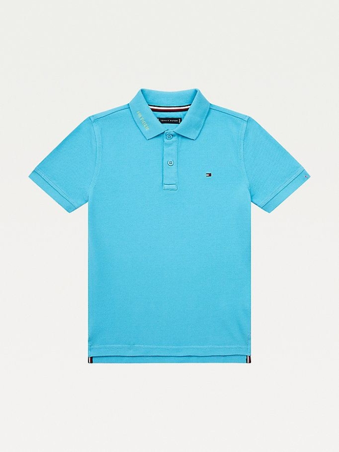 Tommy Hilfiger Garment Dyed Organic Baumwoll Polo Shirts Kinder Grau Blau | AT158SFQO