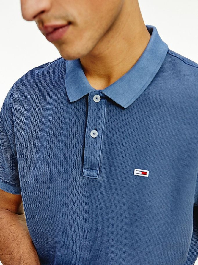 Tommy Hilfiger Garment Dyed Polo Shirts Herren Hellnavy | AT136GOJQ