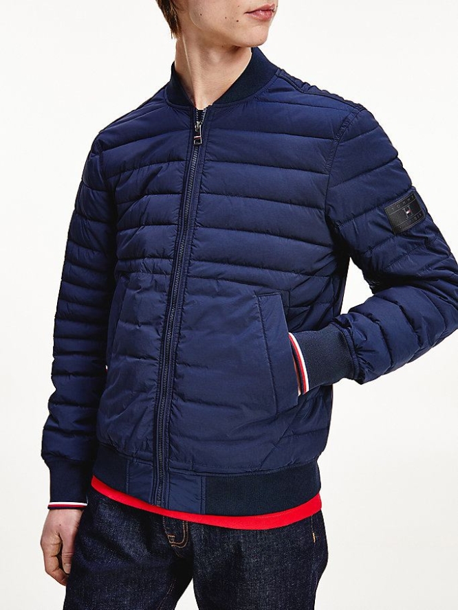 Tommy Hilfiger Gepolstert Bomber Jacke Herren Dunkelblau | AT386GBXO