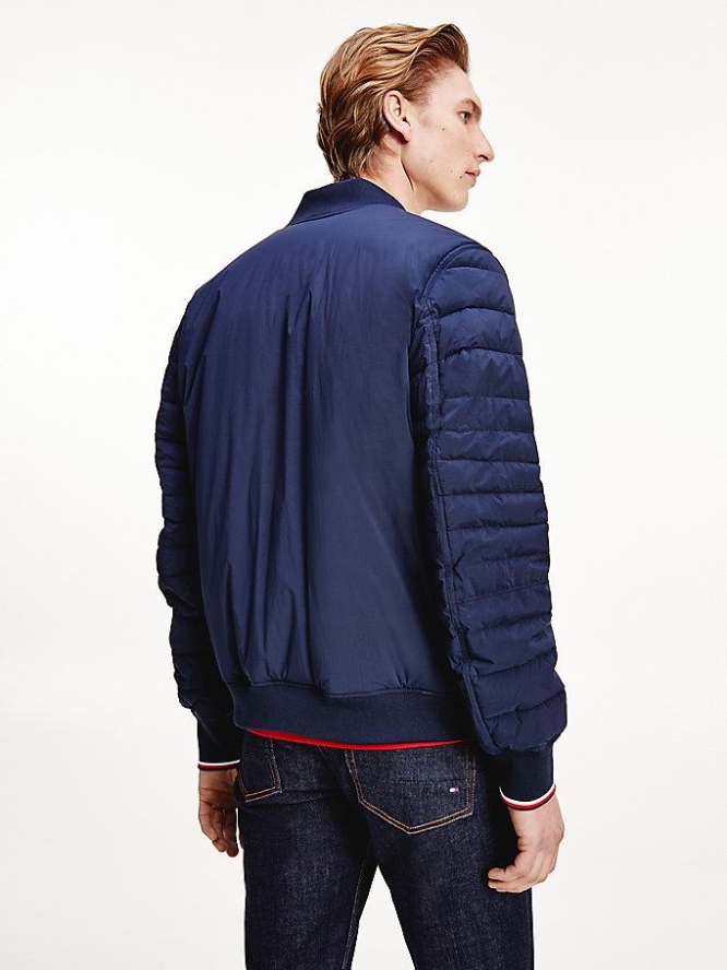 Tommy Hilfiger Gepolstert Bomber Jacke Herren Dunkelblau | AT386GBXO