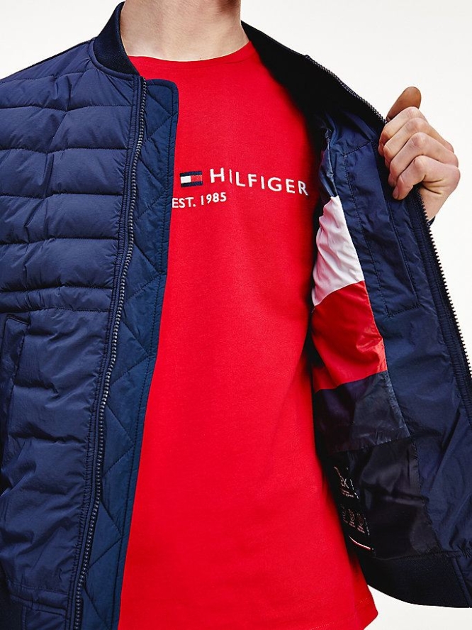 Tommy Hilfiger Gepolstert Bomber Jacke Herren Dunkelblau | AT386GBXO