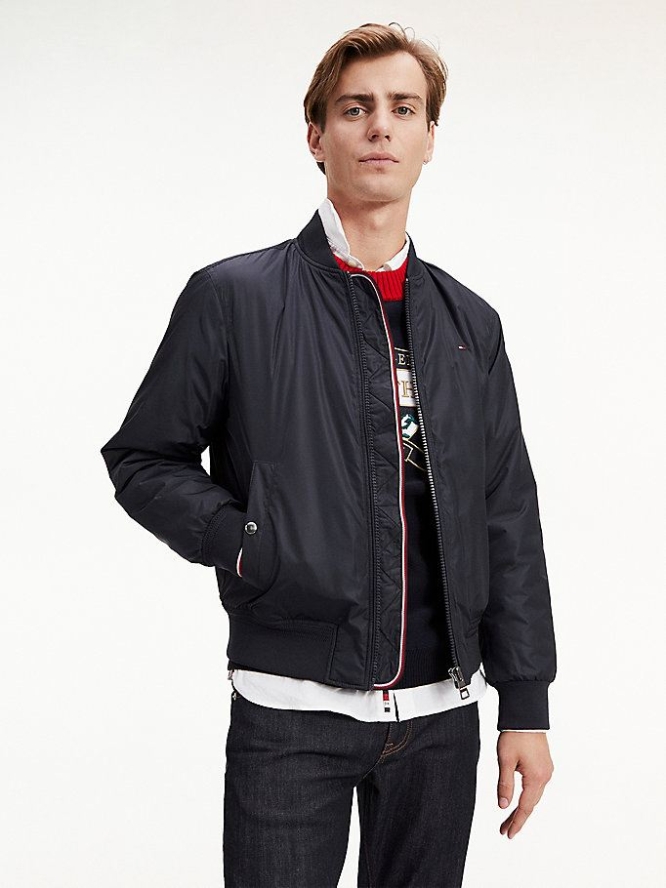 Tommy Hilfiger Gepolstert Bomber Jacke Herren Dunkelblau | AT539YZPV