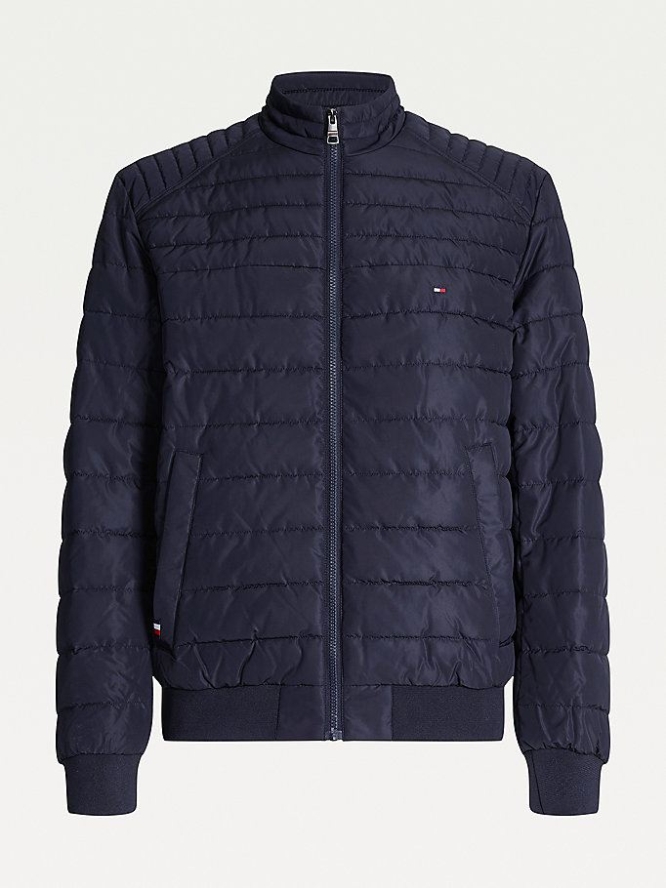 Tommy Hilfiger Gepolstert Zip-Thru Jacke Herren Dunkelblau | AT502CTHO