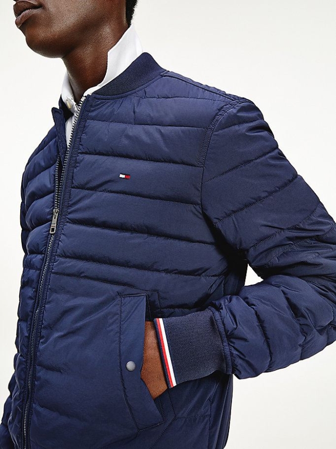 Tommy Hilfiger Gesteppt Zip-Thru Bomber Jacke Herren Dunkelblau | AT897XZUR