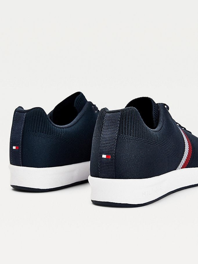 Tommy Hilfiger Gestrickt Cupsole Sneakers Herren Dunkelblau | AT593KYUE