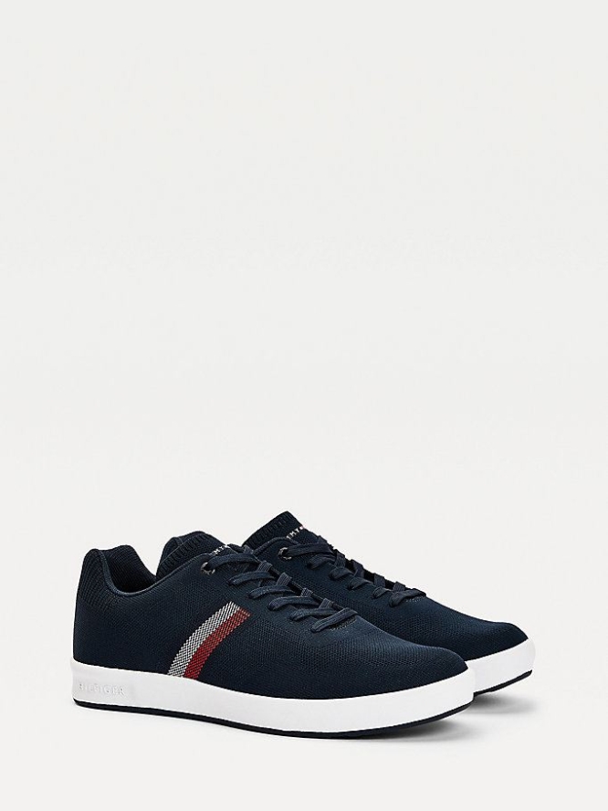 Tommy Hilfiger Gestrickt Cupsole Sneakers Herren Dunkelblau | AT593KYUE