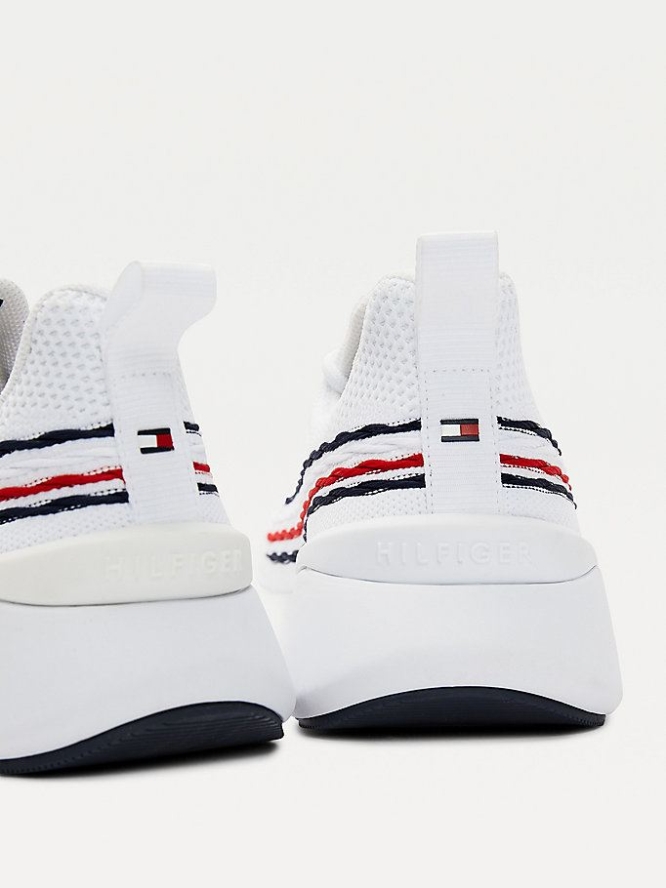 Tommy Hilfiger Gestrickt Monogram Sneakers Herren Weiß | AT019TOLU