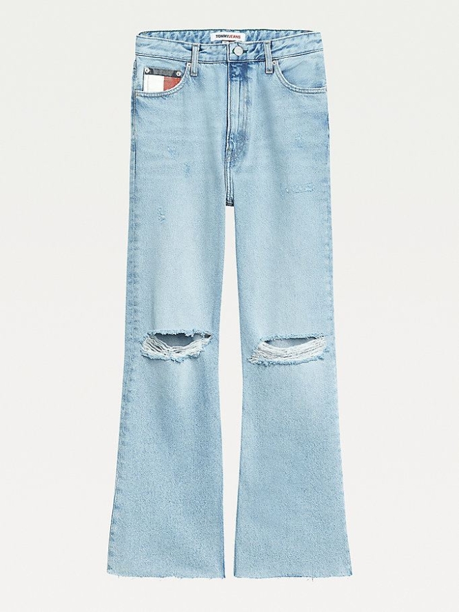 Tommy Hilfiger Harper High Rise Gerade Flared Ankle Jeans Damen Hellblau | AT714QUKV