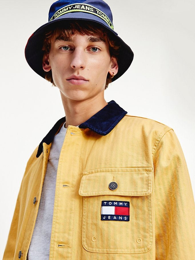 Tommy Hilfiger Herringbone Mit Kapuze Worker Jacke Herren Gold | AT210WMZA