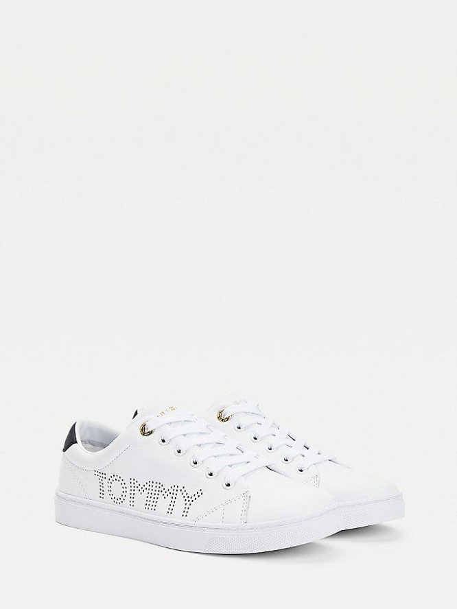 Tommy Hilfiger Iconic Cupsole Sneakers Damen Weiß | AT614EUQS