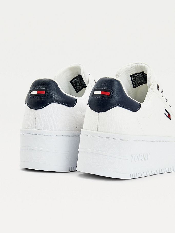 Tommy Hilfiger Iconic Essential Flatform Sneakers Damen Weiß | AT201MEQX