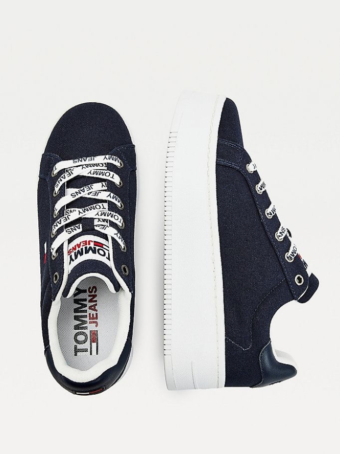 Tommy Hilfiger Iconic Essential Flatform Sneakers Damen Hellnavy | AT624TICB