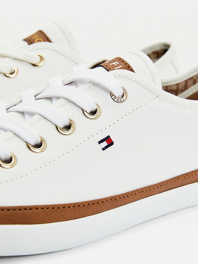 Tommy Hilfiger Iconic Logo Sneakers Damen Weiß | AT037FLDZ