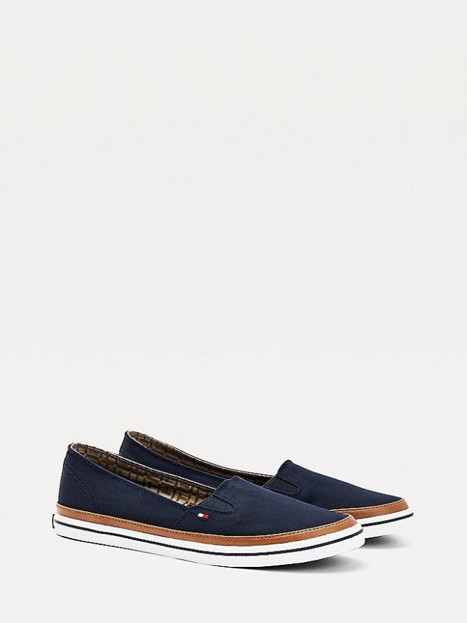 Tommy Hilfiger Iconic Slip-On Sneakers Damen Dunkelblau | AT258YOMP