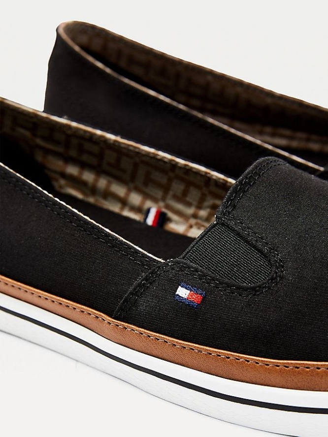 Tommy Hilfiger Iconic Slip-On Sneakers Damen Schwarz | AT369HMXU