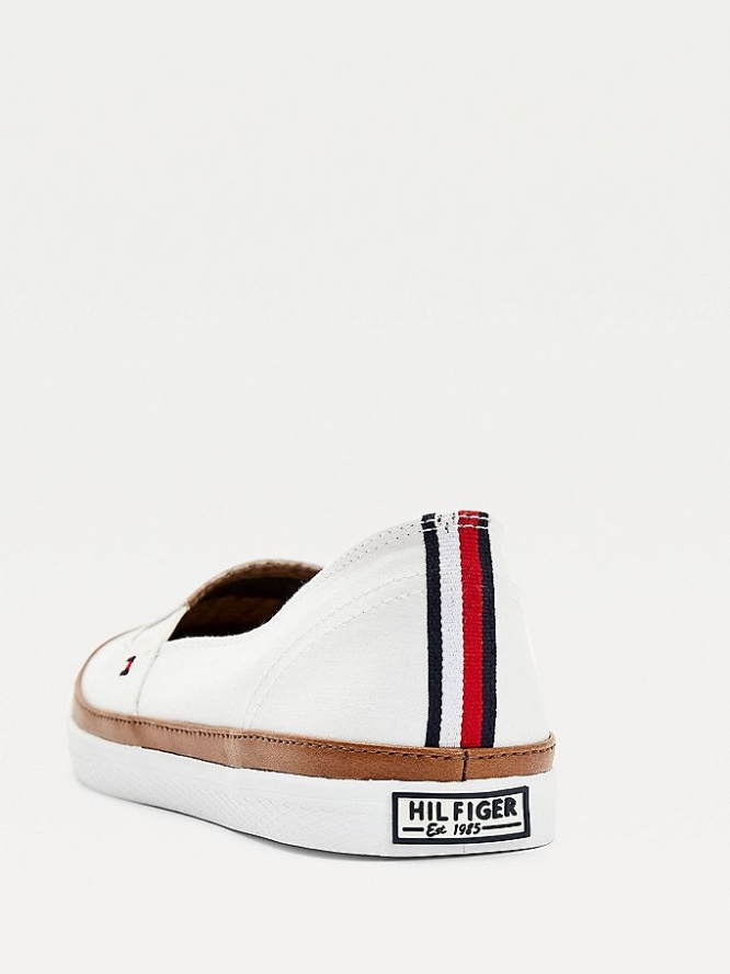 Tommy Hilfiger Iconic Slip-On Sneakers Damen Weiß | AT541USAM