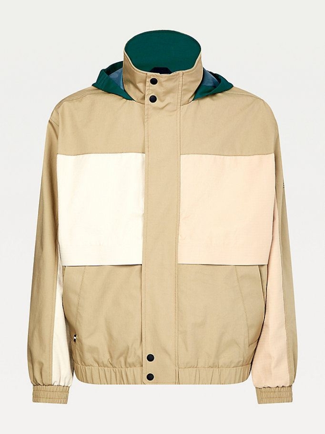 Tommy Hilfiger Icons Colour-Blocked Bomber Jacke Herren Braun | AT075BPLQ