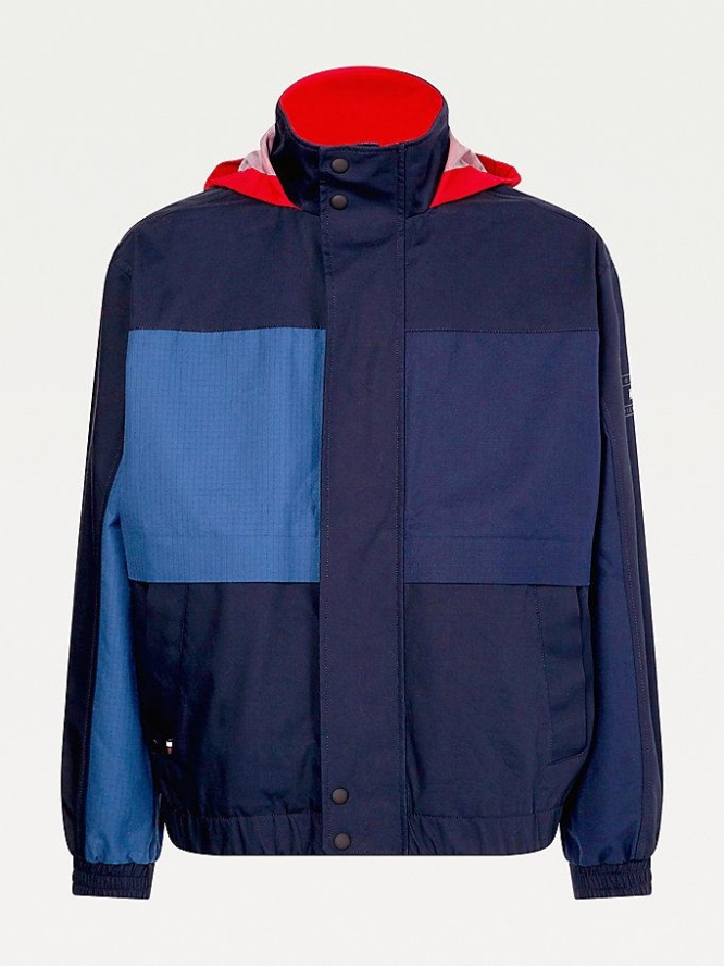 Tommy Hilfiger Icons Colour-Blocked Bomber Jacke Herren Dunkelblau | AT708DCWN