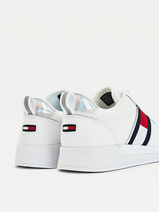 Tommy Hilfiger Iridescent Flag Sneakers Damen Weiß | AT435XFWL