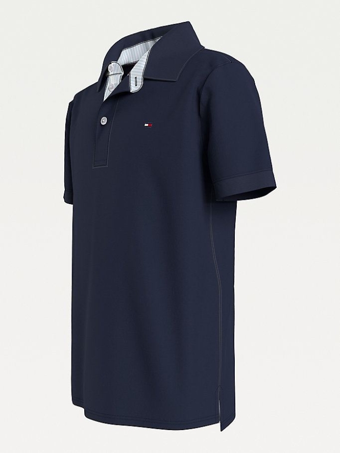 Tommy Hilfiger Ithaca Stripe Collar Polo Shirts Kinder Hellnavy | AT263FNHI