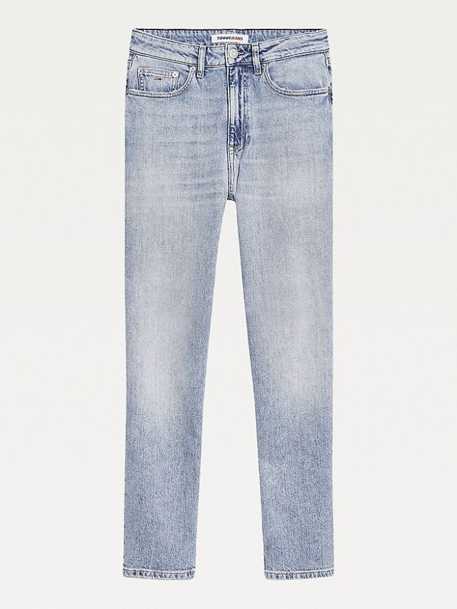 Tommy Hilfiger Izzy High Rise Slim Ankle Jeans Damen Blau | AT956BJMF