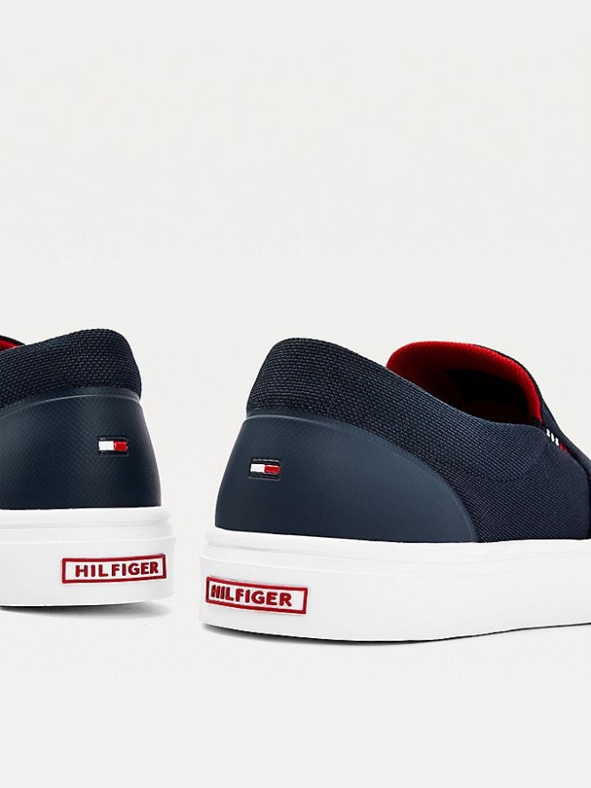 Tommy Hilfiger Laufschuhe Gestrickt Slip-On Sneakers Herren Dunkelblau | AT482XMJR