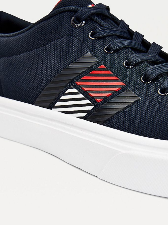 Tommy Hilfiger Laufschuhe Gestrickt Sneakers Herren Dunkelblau | AT358IJGM